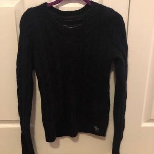 Abercrombie & Fitch Navy Cable Knit Sweater Size S